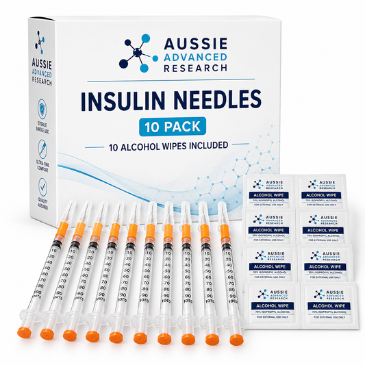 Insulin needles - Alcohol wipes x 10